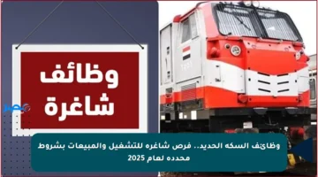 وظائف السكة الحديد.. فرص شاغرة للتشغيل والمبيعات بشروط محددة لعام 2025